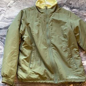 Cabelas outer shell jacket with fleece lining